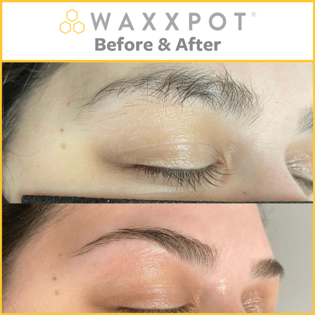 Brow Wax before & after